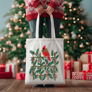 Festive Water Colour Robin Large Tote Bag