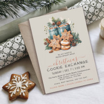 Festive Watercolor Cookie Exchange Party