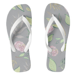 Festive Watercolor Flowers 2 Jandals