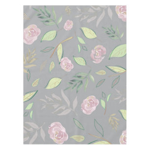 Festive Watercolor Flowers 2 Tablecloth