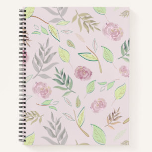 Festive Watercolor Flowers 3 Notebook