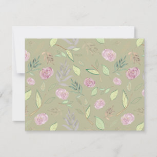 Festive Watercolor Flowers 5 Card