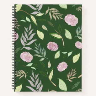 Festive Watercolor Flowers 8 Notebook