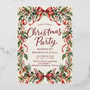 Festive Watercolor Greenery Christmas Gold