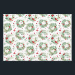 Festive Watercolor Holly and Berries Christmas  Wrapping Paper Sheet<br><div class="desc">Festive Watercolor Holly and Berries Christmas Wrapping Paper Sheets</div>