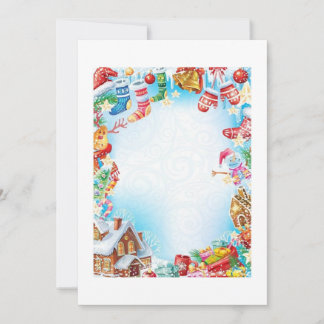 Festive Whimsy: Christmas Stationery Paper Invitation