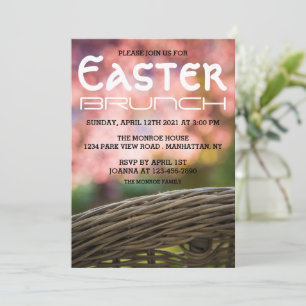 Festive Wicker Basket, Easter Brunch Announcement