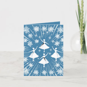 Festive Winter Ballet add message Holiday Card