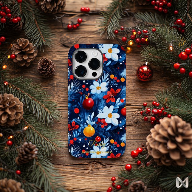 Festive Winter Bloom – Bold and Bright Holiday Case-Mate iPhone Case (Creator Uploaded)