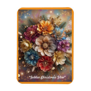 "Festive Winter Blooms" Magnet