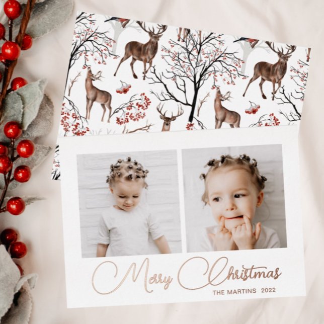 Festive Winter Deer Pattern Two Photo Foil (Creator Uploaded)