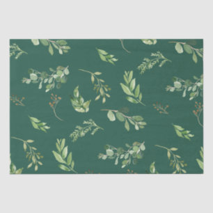 Festive Winter Greenery Botanicals Holiday Tissue Paper