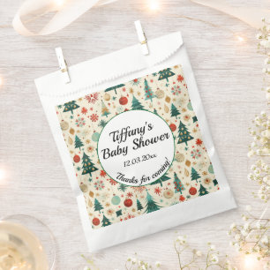 Festive Winter Pattern Baby Shower  Favour Bags