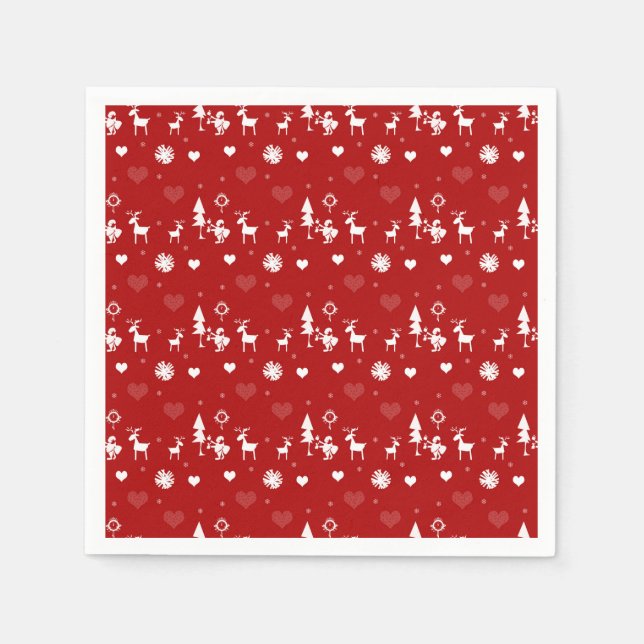 Festive winter pattern napkin (Front)