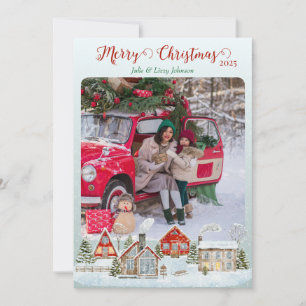 Festive Winter Village Christmas Card