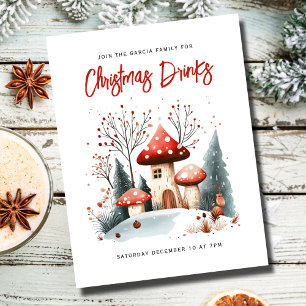Festive Winter Woodland Christmas Invitation 