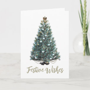 Festive Wishes. Christmas tree design Card