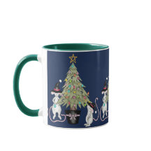 Festive Witch Mice Decorating Their Christmas Tree