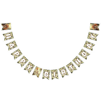 Festive Woodland Birthday Name Pennant Banner