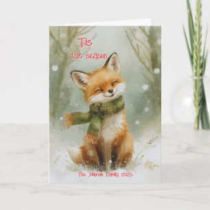 Festive Woodland Fox Holiday Card