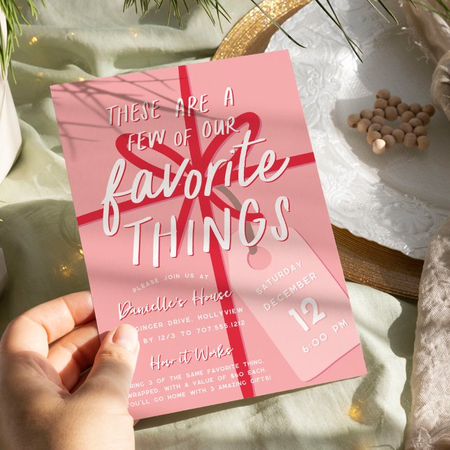 Festive Wrap | Holiday Favourite Things Party Invitation (Creator Uploaded)
