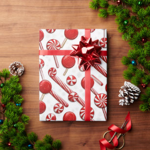 Festive Wrap Wonderland 'Candy Canes & Lollipops' Wrapping Paper
