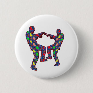 FESTIVE ZOMBIE DANCE 6 CM ROUND BADGE