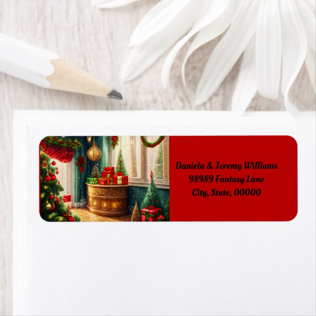 Festively decorated room, traditional Christmas  (Insitu)