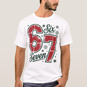 Festliches 6 7 Retro Weihnachtsmotiv T-Shirt