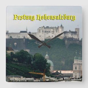 Festung Hohensalzburg, Salzburg Austria Square Wall Clock