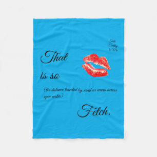 Fetch Black Fleece Blanket