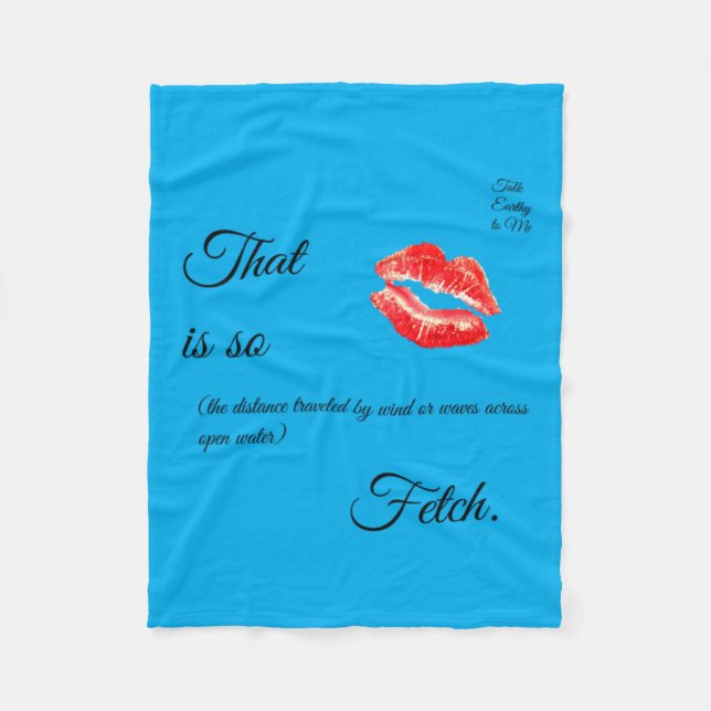 Fetch Black Fleece Blanket (Front)