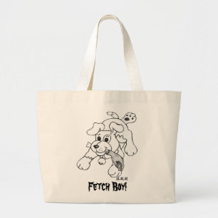 Fetch Boy Large Tote Bag