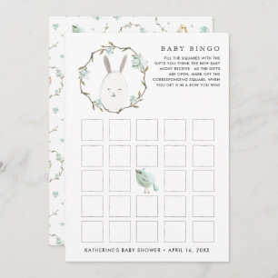 Fetching Easter   Spring Baby Shower Bingo Invitation