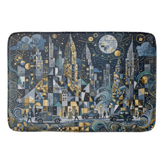 Fetching Winter In The Big City Bath Mat
