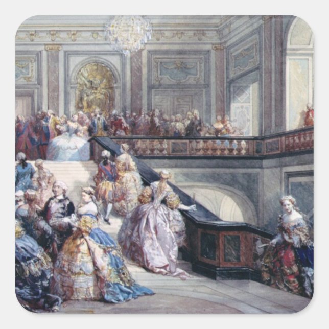 Fete at the Chateau de Versailles Square Sticker (Front)
