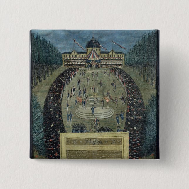 Fete de la Federation, 14th July 1790 15 Cm Square Badge (Front)