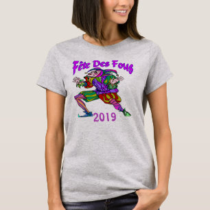 Fete Des Fous Mardi Gras 2019, add text T-Shirt