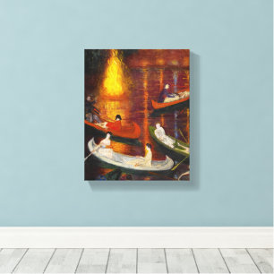 Fete on the Lake by Florine Stettheimer Canvas Print