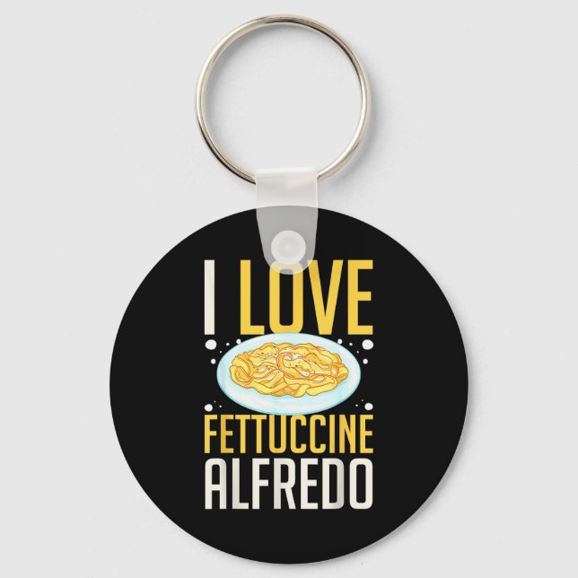 Fettuccine Alo Chicken Sauce Recipes Vegan Pasta  Key Ring (Front)