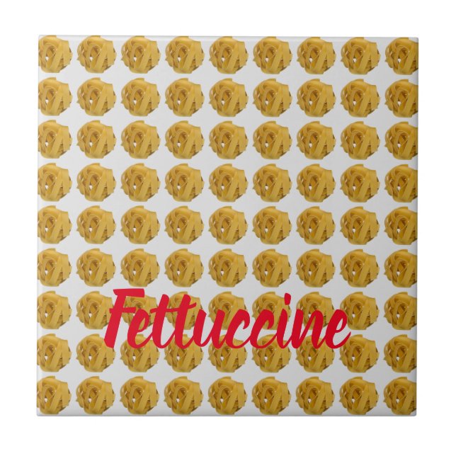 Fettuccine Pasta Noodle Pattern for Food Lover Tile (Front)