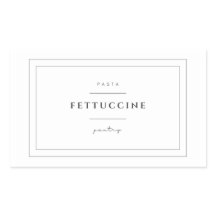 Fettuccine Pasta Rectangle Label Stickers