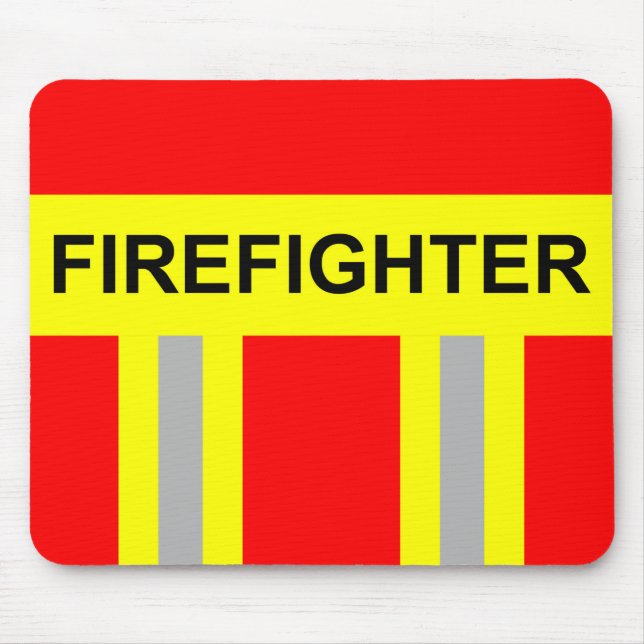 Feuerwehr Symbol Uniform Rot Mousepad (Front)