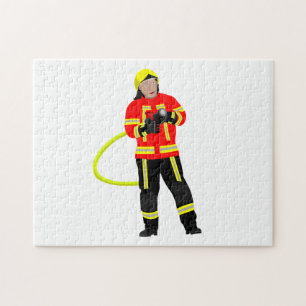 Feuerwehrmann in Einsatzkleidung  Jigsaw Puzzle