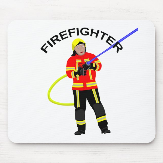 Feuerwehrmann in Einsatzkleidung Mousepad (Front)