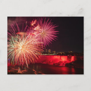 Feuerwerk über den Niagarafällen Postkarte Postcard