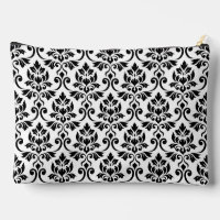 Feuille Damask Big Pattern Black on White