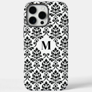 Feuille Damask Black Pattern (Custom) iPhone 16 Pro Max Case