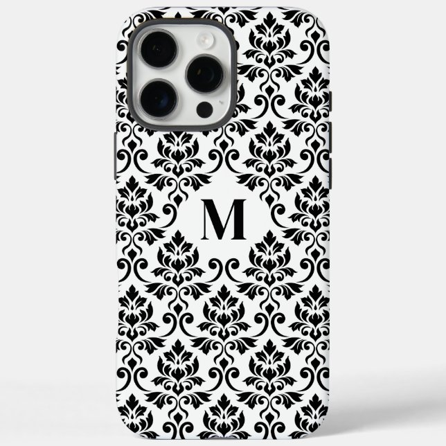Feuille Damask Black Pattern (Custom) Case-Mate iPhone Case (Back)