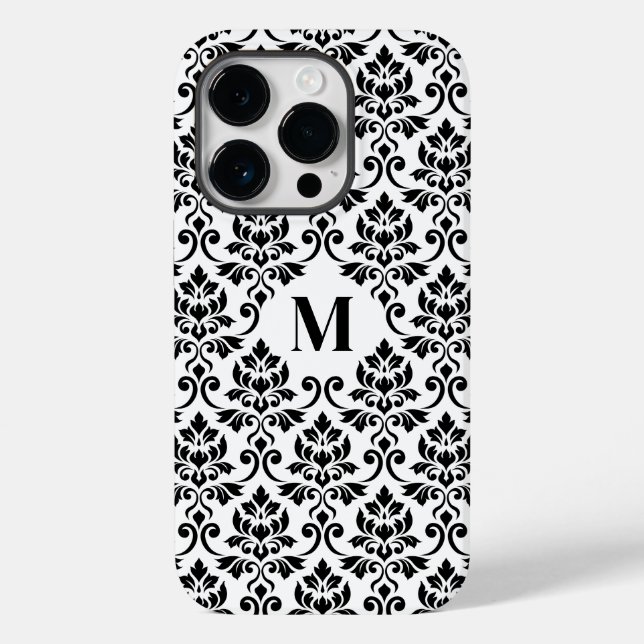 Feuille Damask Black Pattern (Custom) Case-Mate iPhone Case (Back)
